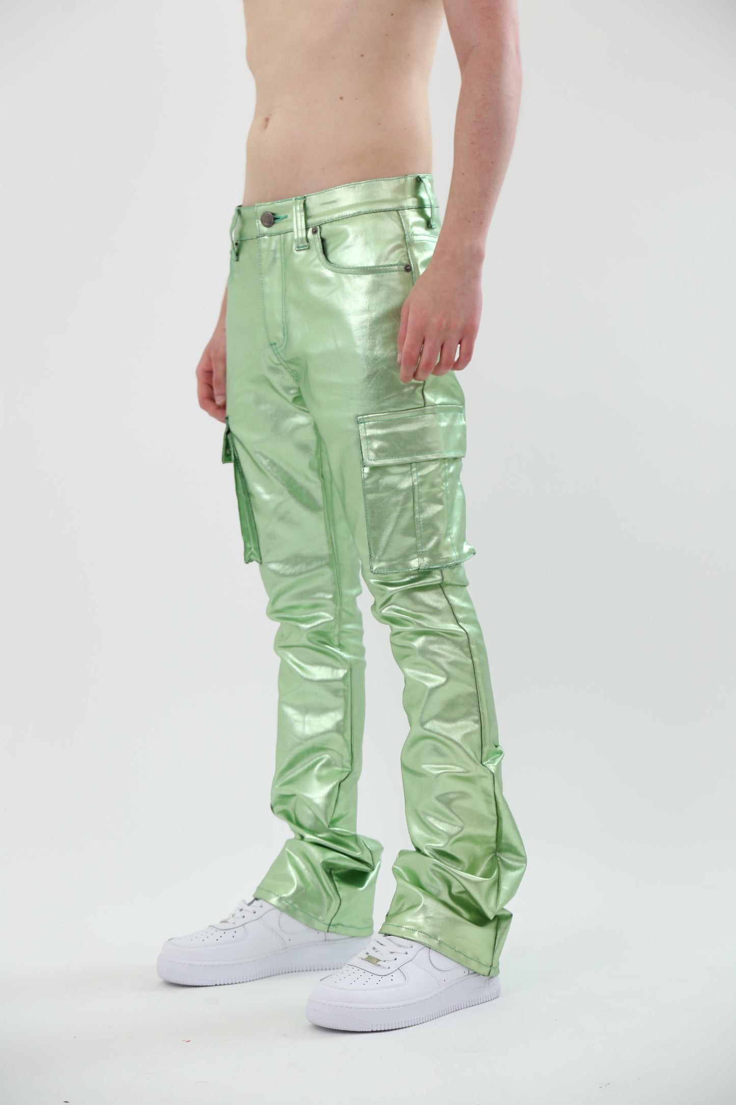 ASJ8069 METALLICA DIP STACKED JEANS