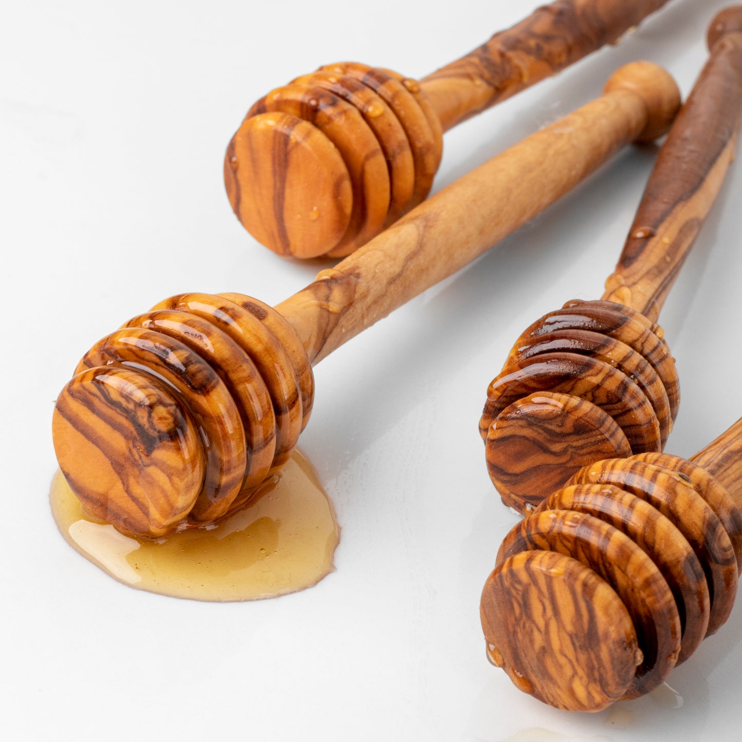 Handmade Olive Wood Honey Dipper – Simple & Natural